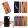 iPhone X / XS Denior DV Elastic Card PU Back Cover Phone Case - Brown