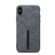 iPhone X / XS Denior DV Elastic Card PU Back Cover Phone Case - Grey