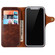 iPhone X / XS Denior Oil Wax Cowhide Magnetic Button Horizontal Flip Leather Case with Card Slots & Wallet - Brown