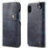 iPhone X / XS Denior Oil Wax Cowhide Magnetic Button Horizontal Flip Leather Case with Card Slots & Wallet - Dark Blue