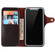 iPhone X / XS Denior Oil Wax Cowhide Magnetic Button Horizontal Flip Leather Case with Card Slots & Wallet - Dark Red