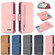 iPhone X / XS Detachable Frosted Magnetic Horizontal Flip Leather Case with Card Slots & Holder & Zipper Wallet & Photo Frame - Pink