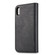 iPhone X / XS DG.MING Crazy Horse Texture Horizontal Flip Detachable Magnetic Protective Case with Holder & Card Slots & Wallet - Black