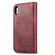iPhone X / XS DG.MING Crazy Horse Texture Horizontal Flip Detachable Magnetic Protective Case with Holder & Card Slots & Wallet - Red