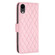 iPhone X / XS Diamond Lattice Wallet Leather Flip Phone Case - Pink