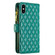 iPhone X / XS Diamond Lattice Zipper Wallet Leather Flip Phone Case - Green