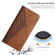 iPhone X / XS Diamond Pattern Splicing Skin Feel Magnetic Horizontal Flip Leather Case with Card Slots & Holder & Wallet - Brown