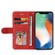 iPhone X / XS Dual-color Splicing Horizontal Flip PU Leather Case with Holder & Card Slots & Wallet - Red