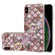 iPhone X / XS Electroplating Pattern IMD TPU Shockproof Case with Rhinestone Ring Holder - Pink Scales