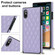 iPhone X / XS Elegant Rhombic Pattern Microfiber Leather +TPU Shockproof Case with Crossbody Strap Chain - Purple