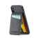 iPhone X / XS Fierre Shann Crazy Horse Card Holder Back Cover PU Phone Case - Black