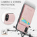 iPhone X / XS Fierre Shann Crazy Horse Card Holder Back Cover PU Phone Case - Pink