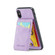 iPhone X / XS Fierre Shann Crazy Horse Card Holder Back Cover PU Phone Case - Purple