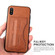 iPhone X / XS Fierre Shann Full Coverage Protective Leather Case with Holder & Card Slot - Brown