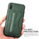 iPhone X / XS Fierre Shann Full Coverage Protective Leather Case with Holder & Card Slot - Green