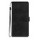 iPhone X / XS Flower Embossing Pattern Leather Phone Case - Black