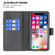 iPhone X / XS Flying Butterfly Embossing Pattern Zipper Horizontal Flip Leather Case with Holder & Card Slots & Wallet - Black