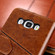 iPhone X / XS Geometric Stitching Horizontal Flip TPU + PU Leather Case with Holder & Card Slots & Wallet - Light Brown