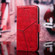 iPhone X / XS Geometric Stitching Horizontal Flip TPU + PU Leather Case with Holder & Card Slots & Wallet - Red