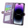 iPhone X / XS Geometric Zipper Wallet Side Buckle Leather Phone Case - Purple