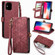 iPhone X / XS Geometric Zipper Wallet Side Buckle Leather Phone Case - Red