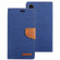 iPhone X / XS GOOSPERY CANVAS DIARY Denim Texture Horizontal Flip Leather Case with Holder & Card Slots & Wallet  - Blue