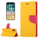 iPhone X / XS GOOSPERY FANCY DIARY Cross Texture Horizontal Flip Leather Case with Card Slots & Wallet & Holder - Yellow