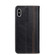 iPhone X / XS Grid Texture Magnetic PU + TPU Horizontal Flip Leather Case with Holder & Card Slot - Black