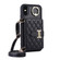 iPhone X / XS Horizontal Card Bag Ring Holder Phone Case with Dual Lanyard - Black