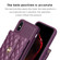 iPhone X / XS Horizontal Metal Buckle Wallet Rhombic Leather Phone Case - Dark Purple