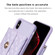 iPhone X / XS Horizontal Metal Buckle Wallet Rhombic Leather Phone Case - Purple