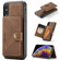 iPhone X / XS JEEHOOD Retro Magnetic Detachable Protective Case with Wallet & Card Slot & Holder - Brown