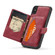 iPhone X / XS JEEHOOD Retro Magnetic Detachable Protective Case with Wallet & Card Slot & Holder - Red