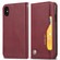 iPhone X / XS Knead Skin Texture Horizontal Flip Leather Case with Photo Frame & Holder & Card Slots & Wallet  - Wine Red