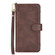 iPhone X / XS Litchi Texture Zipper Leather Phone Case - Brown