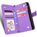 iPhone X / XS Litchi Texture Zipper Leather Phone Case - Purple