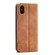 iPhone X / XS Magnetic Dual-fold Leather Case - Brown