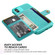 iPhone X / XS Magnetic Wallet Card Bag Leather Case - Cyan