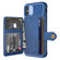 iPhone X / XS Magnetic Wallet Card Bag Leather Case - Navy Blue