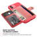 iPhone X / XS Magnetic Wallet Card Bag Leather Case - Red