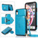 iPhone X / XS Multi-functional Cross-body Card Bag TPU+PU Back Cover Case with Holder & Card Slot & Wallet - Blue