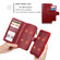 iPhone X / XS Multifunctional Retro Detachable Magnetic Horizontal Flip Leather Case with Card Slots & Holder & Wallet & Photo Frame - Red