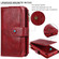 iPhone X / XS Multifunctional Retro Detachable Magnetic Horizontal Flip Leather Case with Card Slots & Holder & Wallet & Photo Frame - Red