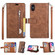 iPhone X / XS Multifunctional Zipper Horizontal Flip Leather Case with Holder & Wallet & 9 Card Slots & Lanyard - Brown