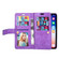 iPhone X / XS Multifunctional Zipper Horizontal Flip Leather Case with Holder & Wallet & 9 Card Slots & Lanyard - Purple