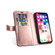 iPhone X / XS Multifunctional Zipper Horizontal Flip Leather Case with Holder & Wallet & 9 Card Slots & Lanyard - Rose Gold