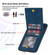 iPhone X / XS N.BEKUS Vertical Flip Card Slot RFID Phone Case - Blue