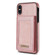iPhone X / XS N.BEKUS Vertical Flip Card Slot RFID Phone Case - Rose Gold