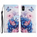 iPhone X / XS Painted Pattern Horizontal Flip Leather Case with Holder & Card Slot & Wallet - Purple Butterfly