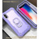 iPhone X / XS PC + Rubber 3-layers Shockproof Protective Case with Rotating Holder - Purple